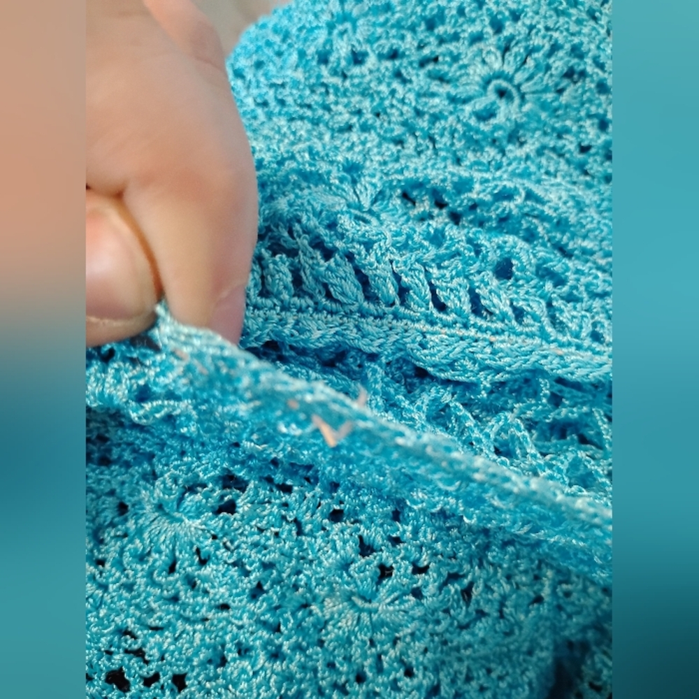 Ethos Crochet Ruffle Rayon Top - Picture 5 of 5